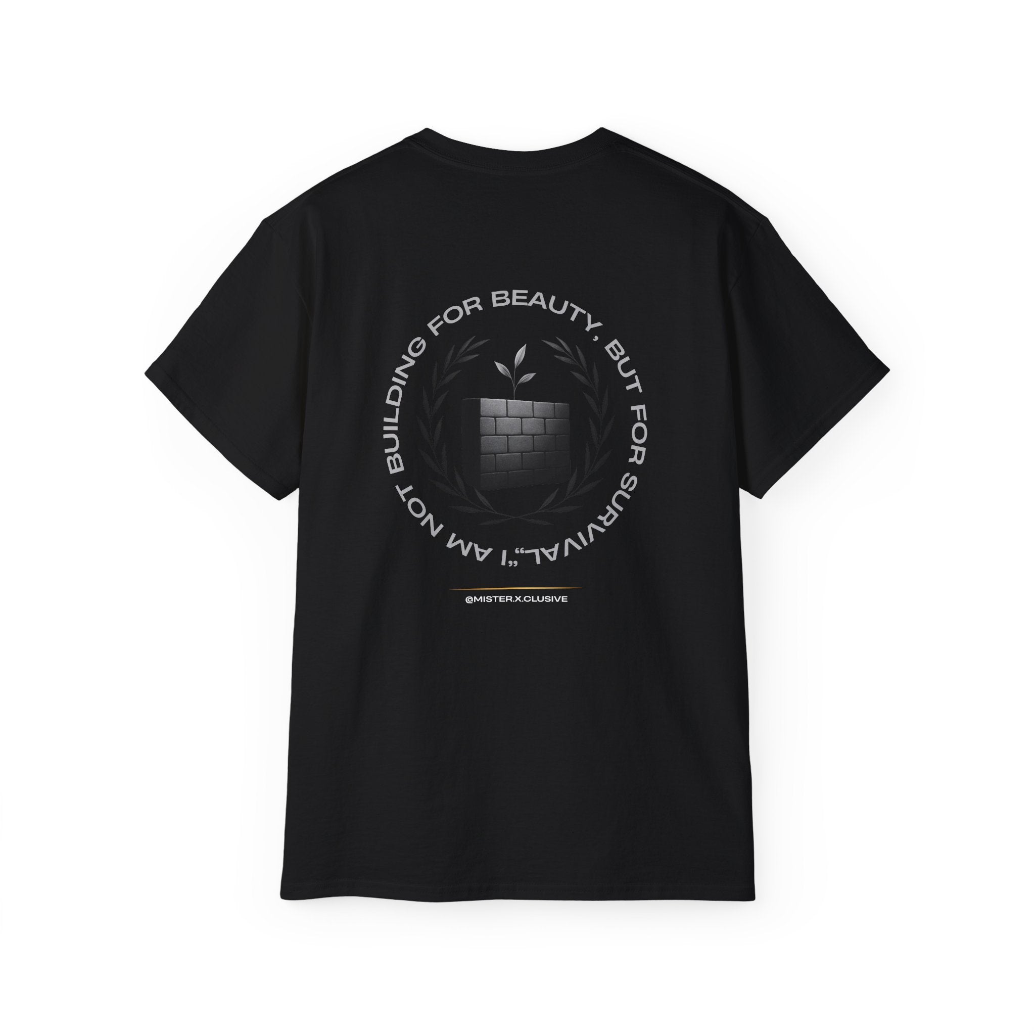 The Xcerpt: "I Am Not Building for Beauty, But for Survival" Black & White Graphic Tee